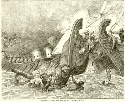 Destrucción de Barcos por Fuego Griego de English School