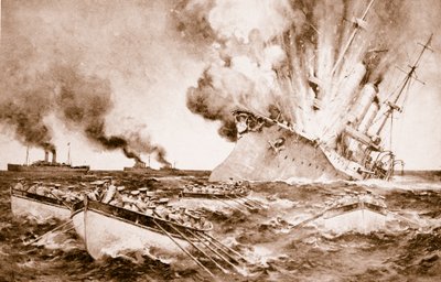 Destrucción del Dresden frente a Fernández el 14 de marzo de 1915, 1914-19 de English School