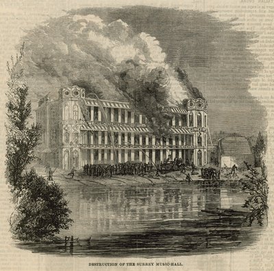 Destrucción del Surrey Music Hall de English School