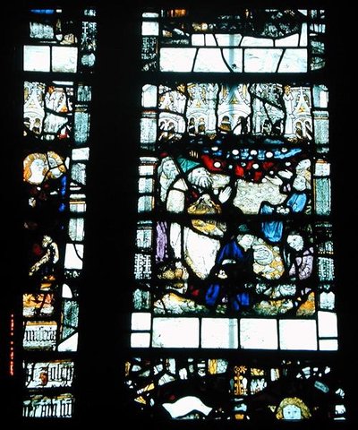 Detalle de una de las ventanas, mediados del siglo XV de English School