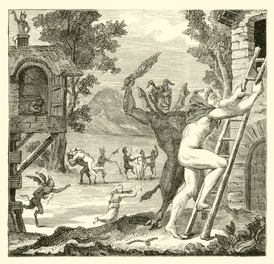 Los demonios a menudo atrapaban a los hombres y los azotaban. Abad Boileau de English School