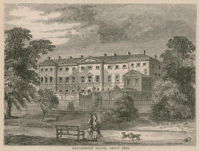 Devonshire House, Londres, alrededor de 1800 de English School