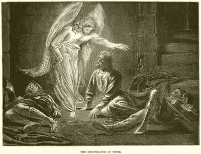 La liberación del apóstol Pedro por un ángel del Señor, de la prisión del rey Herodes de English School