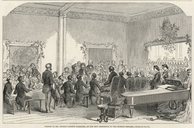 Cena para los trabajadores del Sr. Thomas Cubitt en la nueva residencia de la Embajada Rusa de English School