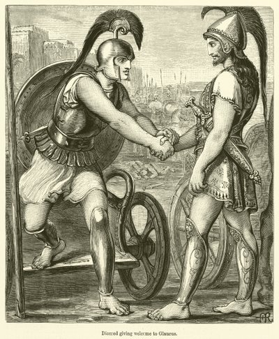 Diomedes dando la bienvenida a Glauco de English School
