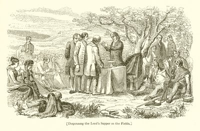 Dispensando la Cena del Señor en los campos de English School