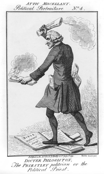 Doctor Phlogiston, el político sacerdote de Priestley de English School