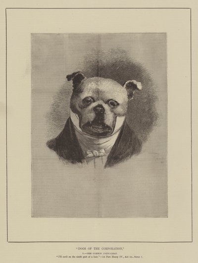 Perros de la corporación (grabado) de English School