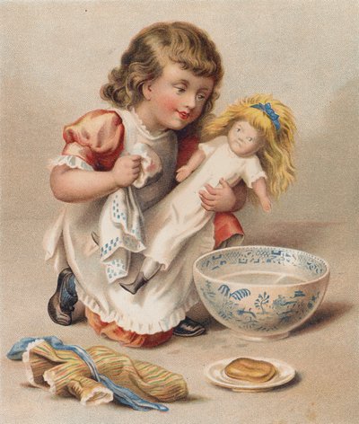 El baño de Dolly (cromolito) de English School