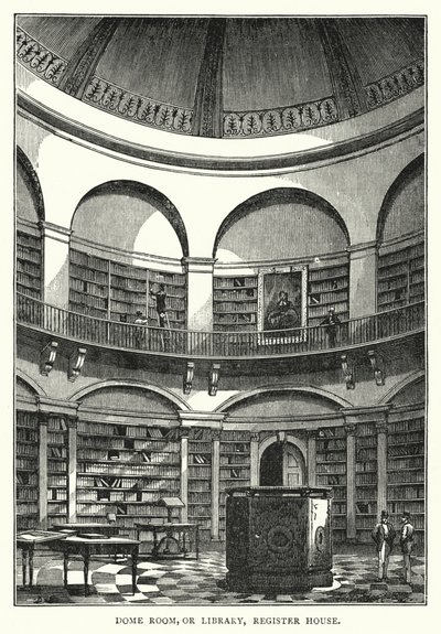Sala de la Cúpula, o Biblioteca, Register House de English School