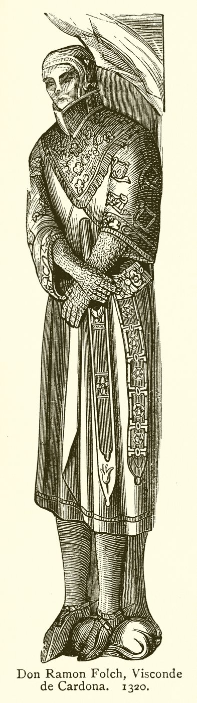 Don Ramón Folch, vizconde de Cardona. 1320 de English School