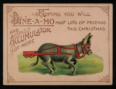 Burro y mensaje de Navidad, tarjeta de felicitación de English School