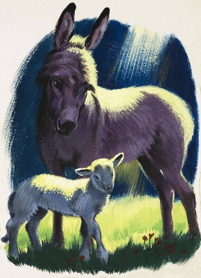 Burro y cordero de English School