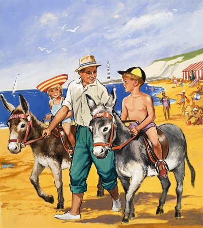 Paseos en burro en la playa de English School