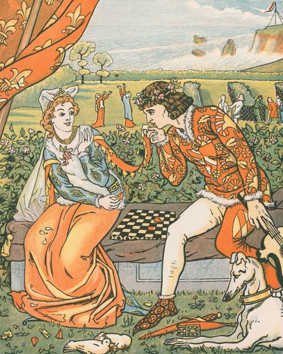 Dorigen y Aurelius en el jardín. 
