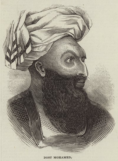 Dost Mohamed (grabado) de English School
