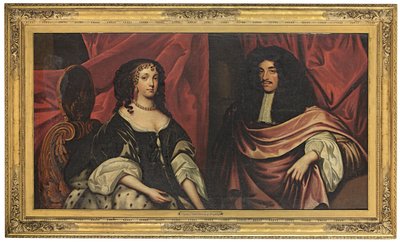 Doble retrato del rey Carlos II y Catalina de Braganza, c.1665 de English School