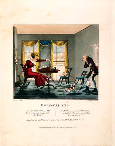 Ensamblaje de cola de milano, grabado por George Hunt, publicado por Thomas Mclean, 1827 de English School