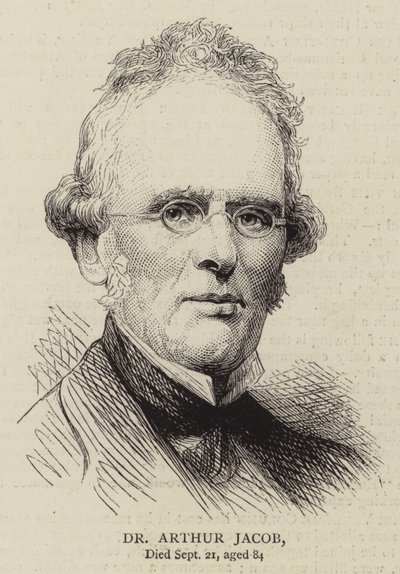 Dr. Arthur Jacob (grabado) de English School