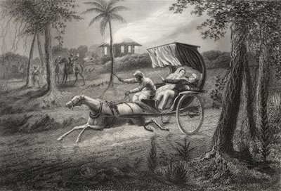 El Dr. Graham disparado en su coche por los amotinados de Sealkote en 1857, de 