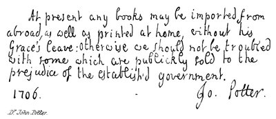 Dr. John Potter de English School