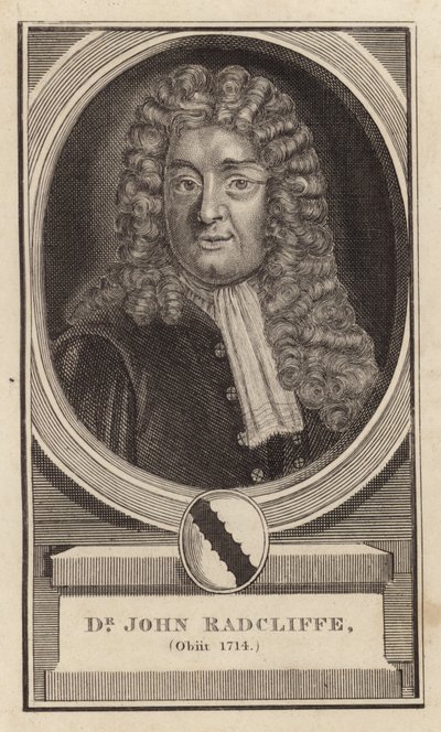 Dr. John Radcliffe, Obiit 1714 de English School