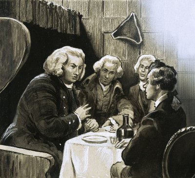 El Dr. Johnson en la cena de English School
