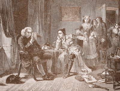 Dr. Johnson rescatando a Goldsmith de su casera de English School