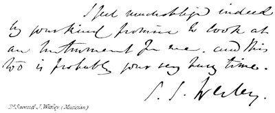 Dr Samuel J Wesley (Músico) de English School