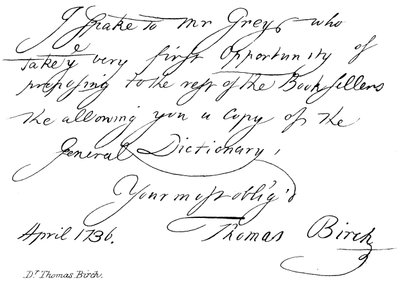 Dr. Thomas Birch de English School
