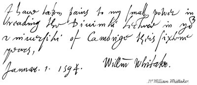 Dr William Whittaker de English School