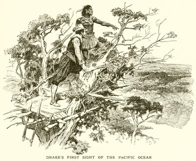 La primera vista de Drake del Océano Pacífico de English School