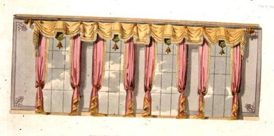 Cortinas de ventana de salón, lámina 92 de Ackermann