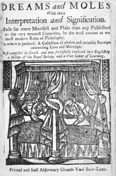 Sueños y lunares, portada, c.1750 de English School