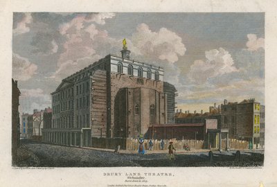 Teatro Drury Lane, Westminster, Londres; quemado en 1809 de English School