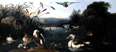 Patos en un Estanque de English School