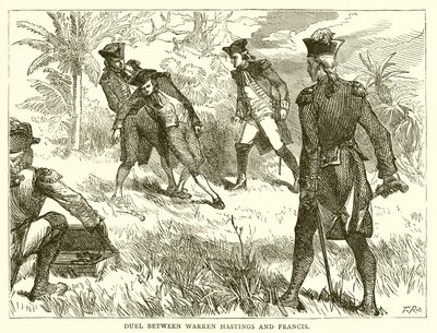 Duelo entre Warren Hastings y Francis de English School