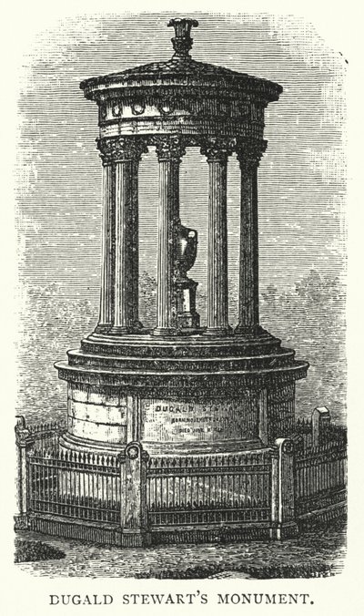 Monumento a Dugald Stewart (grabado) de English School