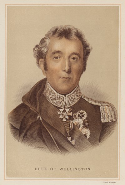 Duque de Wellington (litografia en color) de English School