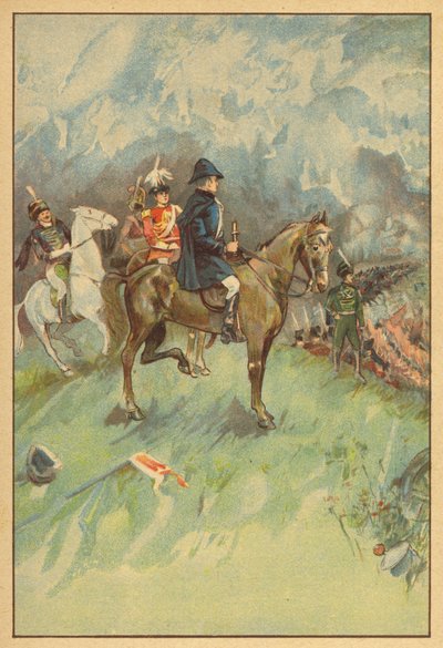 Duque de Wellington en la Batalla de Waterloo de English School