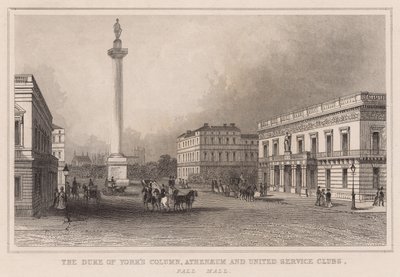 Columna del Duque de York, Ateneo y Clubes de Servicio Unido, Pall Mall de English School