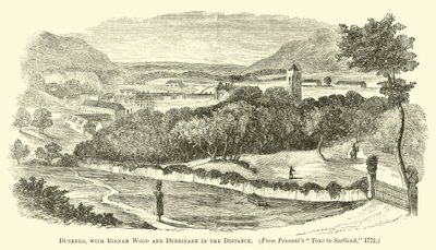 Dunkeld, con el bosque de Birnam y Dunsinane en la distancia de English School
