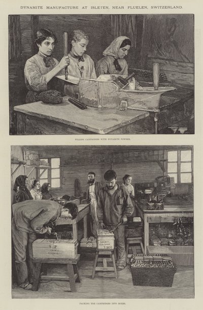Fabricación de Dinamita en Isleten, cerca de Fluelen, Suiza de English School