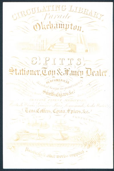 E Pitts, papelería, juguetes y artículos de fantasía, tarjeta comercial de English School