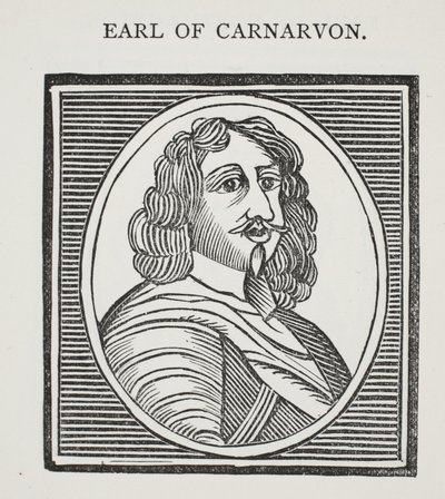 Conde de Carnarvon, ilustración de Chap-books del siglo XVIII de John Ashton, pub. 1882 de English School