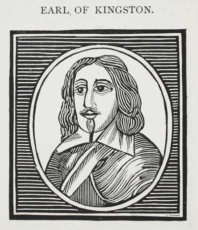 Conde de Kingston (1600-80), ilustración de Chap-books del siglo XVIII de John Ashton, pub. 1882 de English School