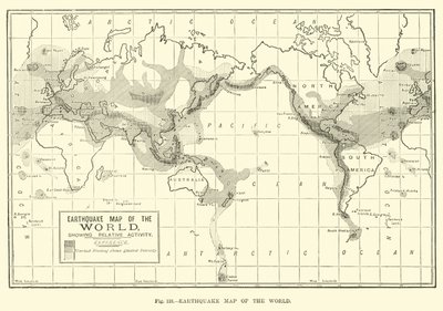 Mapa de terremotos del mundo de English School