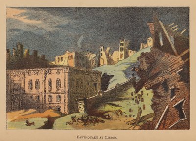 Terremoto en Lisboa (litografía en color) de English School