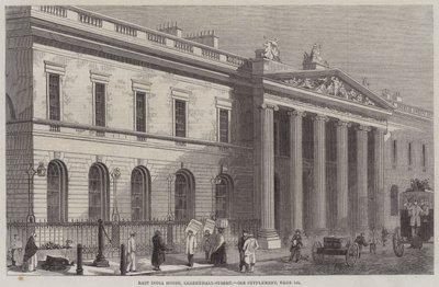 Casa de la India Oriental, Leadenhall-Street (grabado) de English School