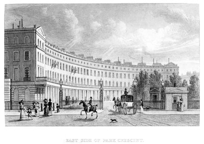 Lado este de Park Crescent, 1830 de English School